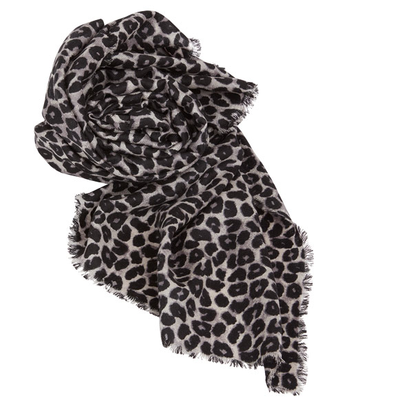 ACHTUNG; WILD: Schal mit grauem Leoparden-Muster von Max Mara